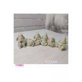 Yy0865 Altılı Oturan Tavşanlar Biblo Set Silikon Kalıp