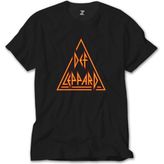Z Zeplin Def Leppard Logo 2 Siyah Tişört - 4XL