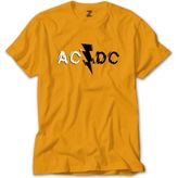 Z zepplin Ac Dc Lighting Logo Sarı T-Shirt