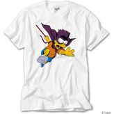 Z zepplin Bartman Simpson Beyaz Tişört - 2XL