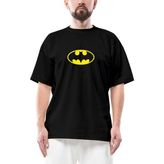 Z zepplin Batman Logo Oversize Siyah Tişört - 2XL