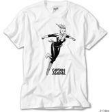 Z zepplin Captain Marvel Attack Bw Beyaz Tişört - S