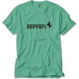 Z zepplin Ferrari Logo Text Yeşil Tişört