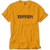 Z zepplin Ferrari Text Black Sarı Tişört