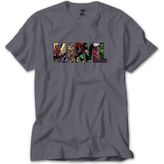 Z zepplin Marvel Heroes In Post 2 Gri Tişört