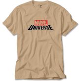 Z zepplin Marvel Universe Logo Krem Tişört - 3XL