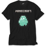 Z zepplin Minecraft Diamond Cave Siyah Tişört
