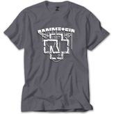 Z zepplin Rammstein Chain Logo Gri Tişört