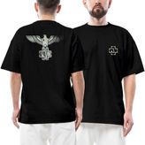 Z zepplin Rammstein Eagle Ön Arka Baskılı Siyah Oversize Tişört