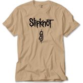Z zepplin Slipknot Logo Text Krem Tişört