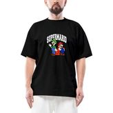 Z zepplin Süper Mario Oversize Siyah Tişört - XL