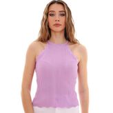 Z2022 Dewberry Bayan Krop Bluz-Lila