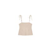 ZARA Askılı Peplum Top, Bej, beden: M