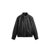 Zara B. Jacket Suni Deri Bomber Ceket, Siyah