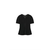 ZARA BALON KOLLU PEPLUM TOP Siyah S