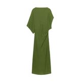 ZARA Drapeli Uzun Elbise, Yeşil, beden: M