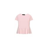 ZARA Örgü Peplum Top, Pembe, beden: L