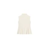 ZARA Peplum Triko Top, Ekru, beden: M