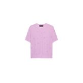ZARA Pullu Kısa Kollu Triko Hırka, Pembe/Lila, beden: M