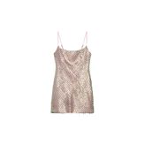 ZARA PULLU MİNİ ELBİSE, Pembe, S beden