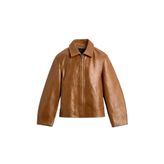 ZARA Regular Fıt Deri Ceket, Karamel, beden: S (us S)