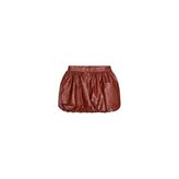 ZARA Suni Deri Mini Balon Etek, Kiremit, beden: M