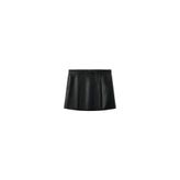 ZARA%100 Deri Mini Etek, Siyah, beden: M