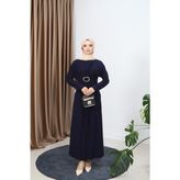 Zarafet Sandy Elbise - Lacivert - 2