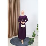 Zarafet Sandy Elbise - Mor - 2