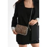 Zealous Mini Boncuklu Çanta - Leopar