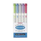 Zebra 5c-Hc Mildliner 5'li Çift Taraflı Fosforlu Kalem