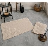 Zebra Casa Zebracasa Rosette 2li Banyo Paspas Takımı Bej