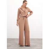 Zebra Desenli Salaş Pantolon - Camel