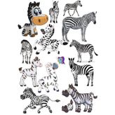 Zebra Sticker Set-1 13 Parça Telefon, Tablet, Defter, Laptop Sticker
