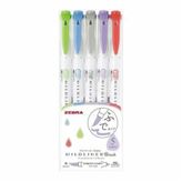 Zebra WFT8-5C-NC Mildliner Brush Pen Kalem Seti