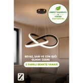 Zeda Teknoloji Light Kar Çiçeği LED Avize - Aydınlatma 3 Renk Yanar - Led Avize