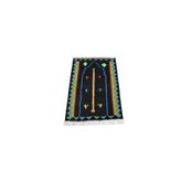 Zehra Abla Halı Yeni El Dokuması Benzersiz Bayburt Mihraplı Seccade Siyah Yün Kilim 6403 Çok Renkli-80 x 120