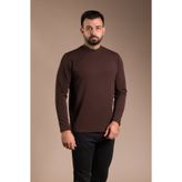 ZEKİ ÖZER ERKEK KAHVE YARIM BOĞAZLI SOFT SWEATSHİRT