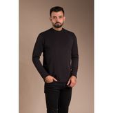 Zeki Özer Erkek Siyah Yarım Boğazlı Soft Sweatshirt - XL