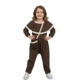Zelhankids Kız Çocuk Müslin Kumaş Tulum (Çantalı) Kahverengi 12-13 Yaş Kadın/Kız
