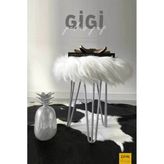 Zem Gigi Peluş Puf, Beyaz Silver