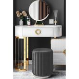 Zem Long Line Grey Silver Puf