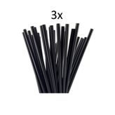 ZEN GRUP Siyah Frozan Kalın Burger Pipet 300 Adet.