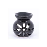 Zencifre Seramik Lotus Buhurdanlık Siyah