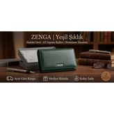 Zenga Kadın Cüzdan Orta Boy - Mat Pastel Yeşil