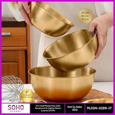 Zenvia 3lü Gold Paslanmaz Çelik Kase Seti - 1
