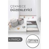 Zenvia Çekmece Düzenleme Kutu Seti Organizer 4lü Set ZNV-EVVN3263