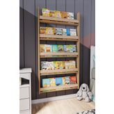 zeo wood design Montessori 5 Raflı Mdf Çocuk Kitaplığı 154*80 cm Sonoma Meşe