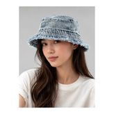 ZERAMİNE Kadın Denim Bucket Şapka Mavi