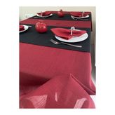 Zeren Home Solid Kırmızı Simli Masa Örtüsü 140 x 200